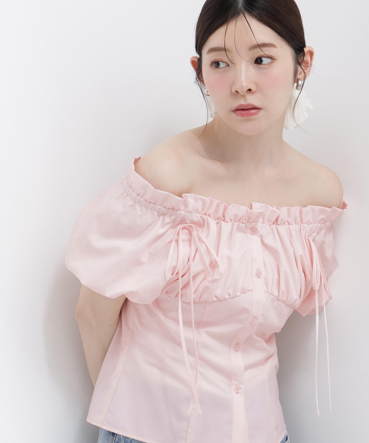 コラボオフショルリボンブラウス | PROPORTION BODY DRESSING