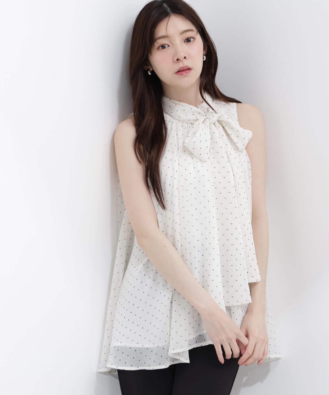リボン付きギャザーブラウス | PROPORTION BODY DRESSING