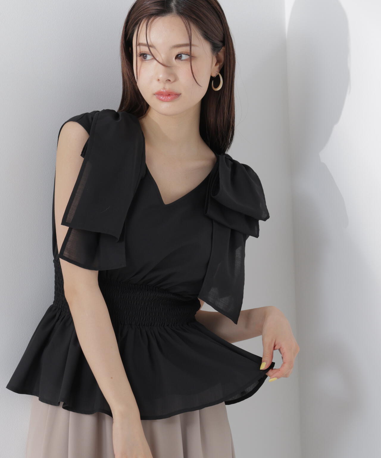 ショルダーリボンペプラムブラウス | PROPORTION BODY DRESSING