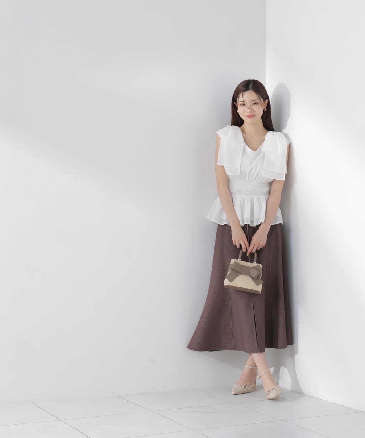 ショルダーリボンペプラムブラウス | PROPORTION BODY DRESSING