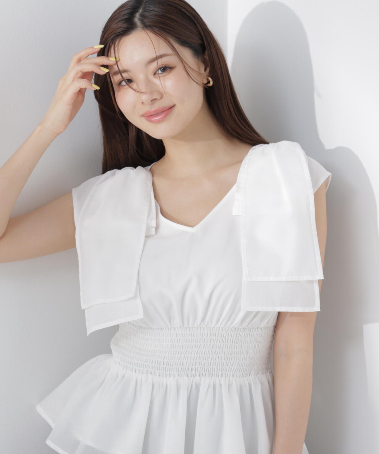 ショルダーリボンペプラムブラウス | PROPORTION BODY DRESSING