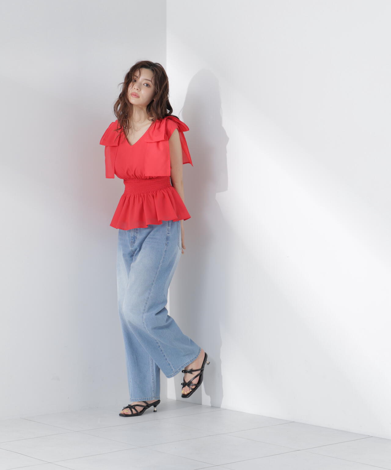 ショルダーリボンペプラムブラウス | PROPORTION BODY DRESSING