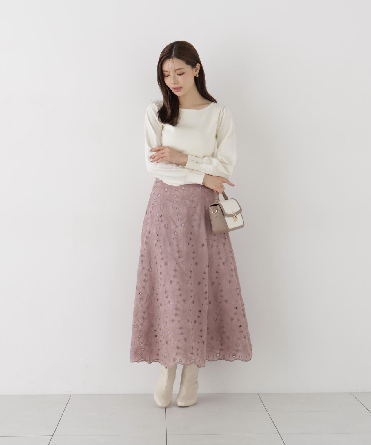 カットワークレーススカート | PROPORTION BODY DRESSING