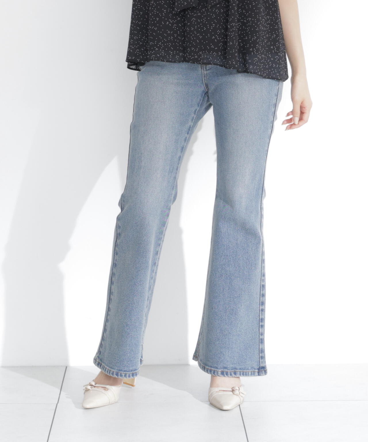 a/mie＞フレアーデニムパンツ | PROPORTION BODY DRESSING