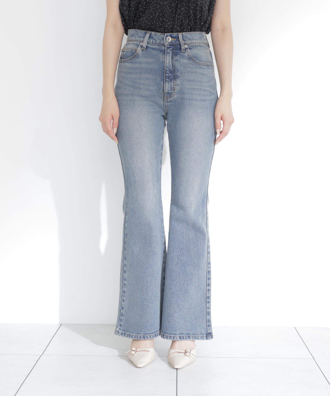 a/mie＞フレアーデニムパンツ | PROPORTION BODY DRESSING
