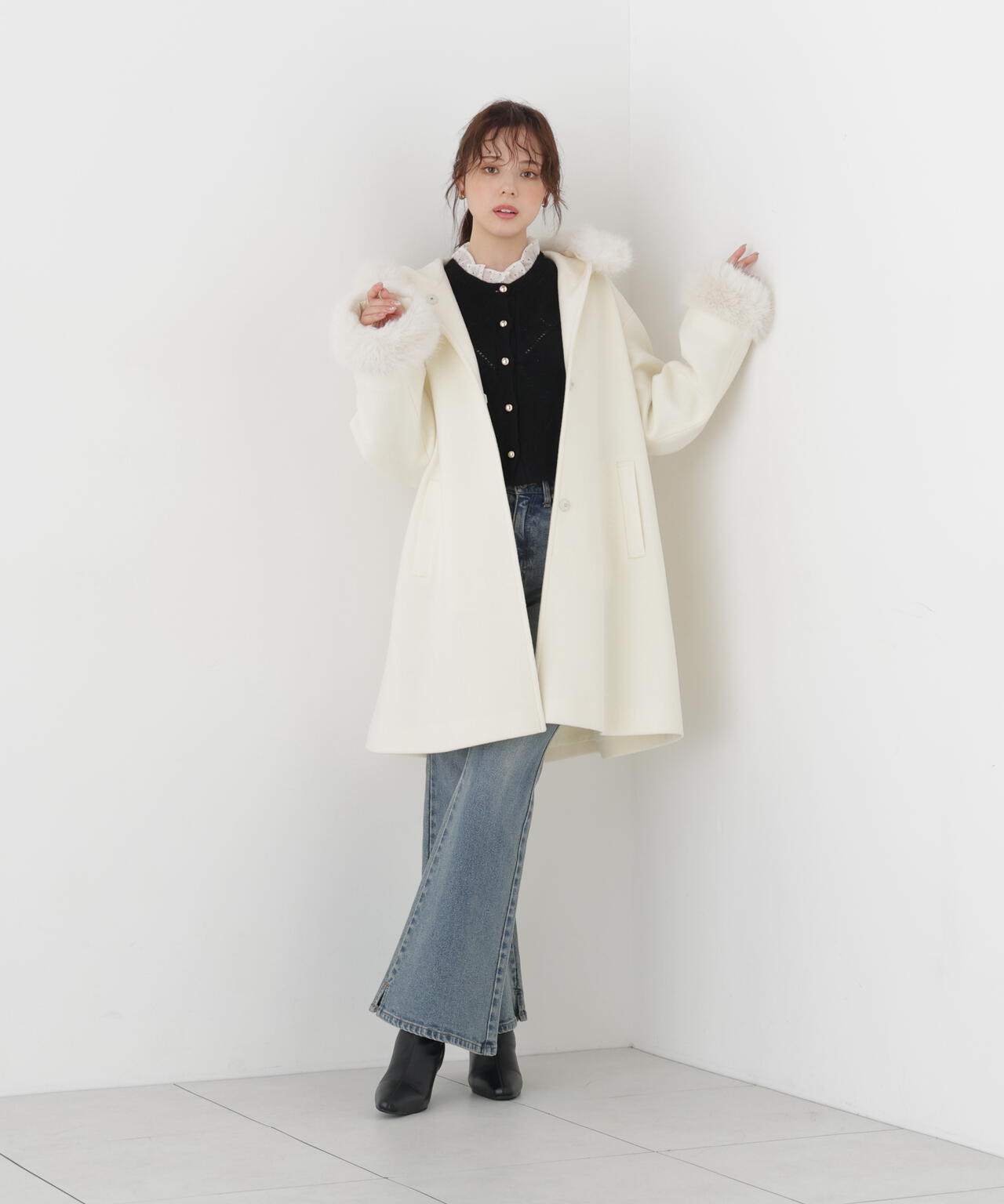 加藤栞さん着用】＜a/mie＞フレアーデニムパンツ | PROPORTION BODY
