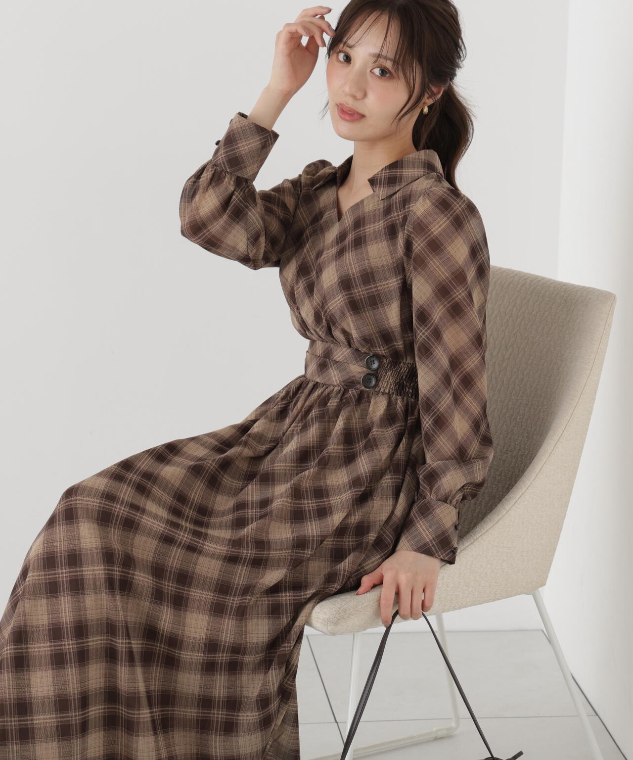 オータムチェックワンピース | PROPORTION BODY DRESSING