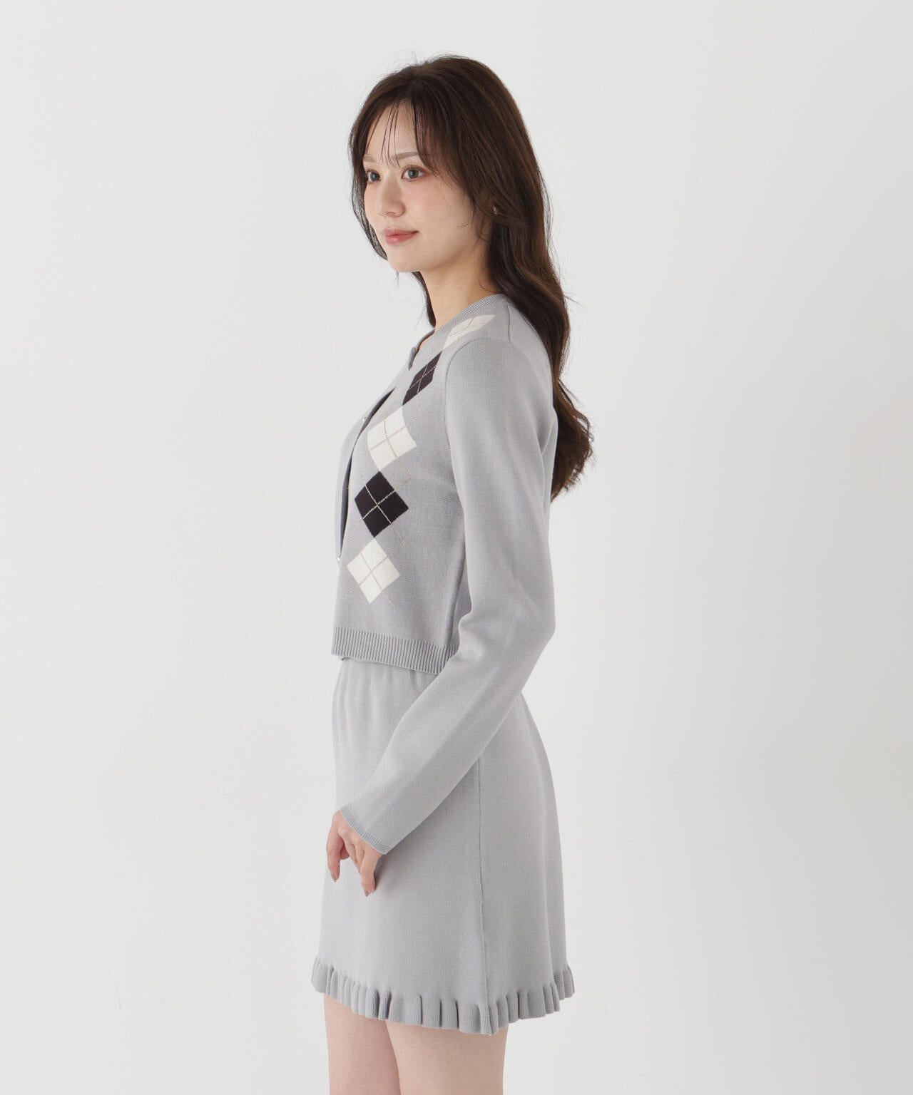 美品OSMOSIS フリンジデザイン ニットセットアップ EDIT COLOGNE＞アーガイルニットセットアップ | PROPORTION BODY