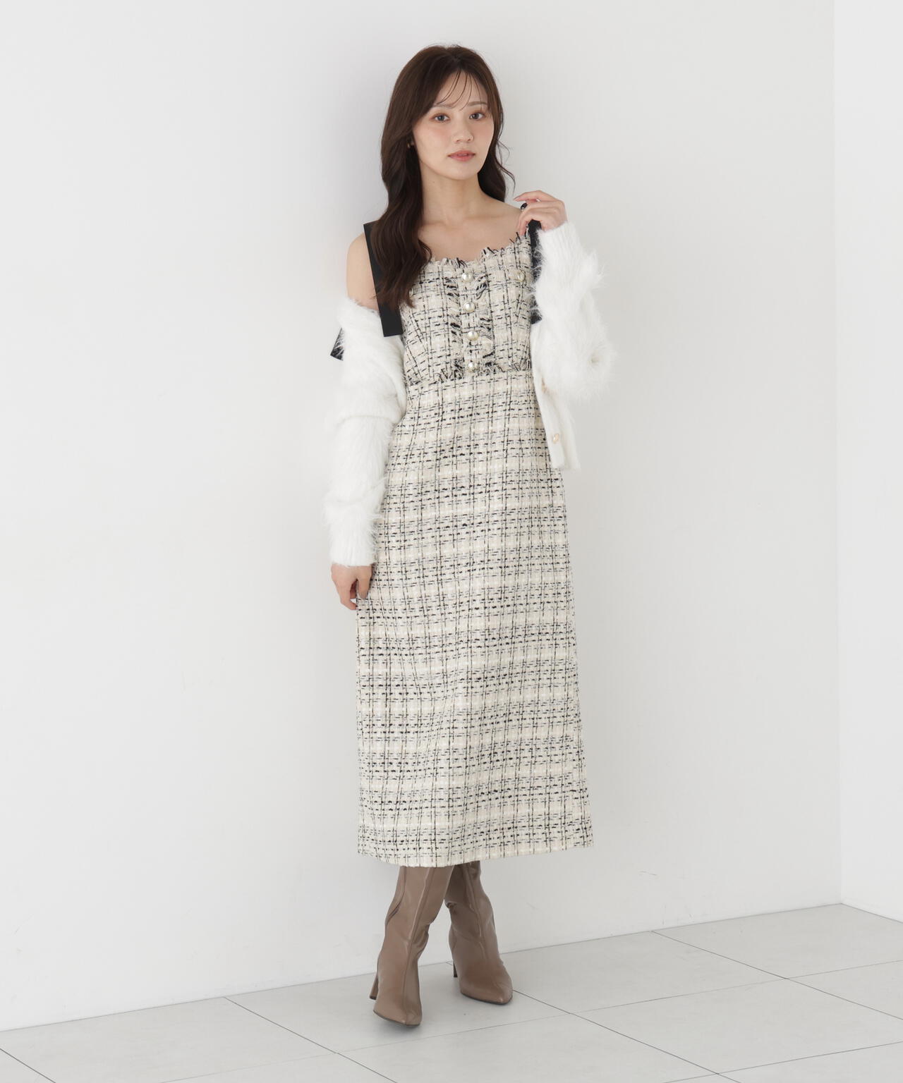 配色ツイードジャンスカ | PROPORTION BODY DRESSING（プロポーション
