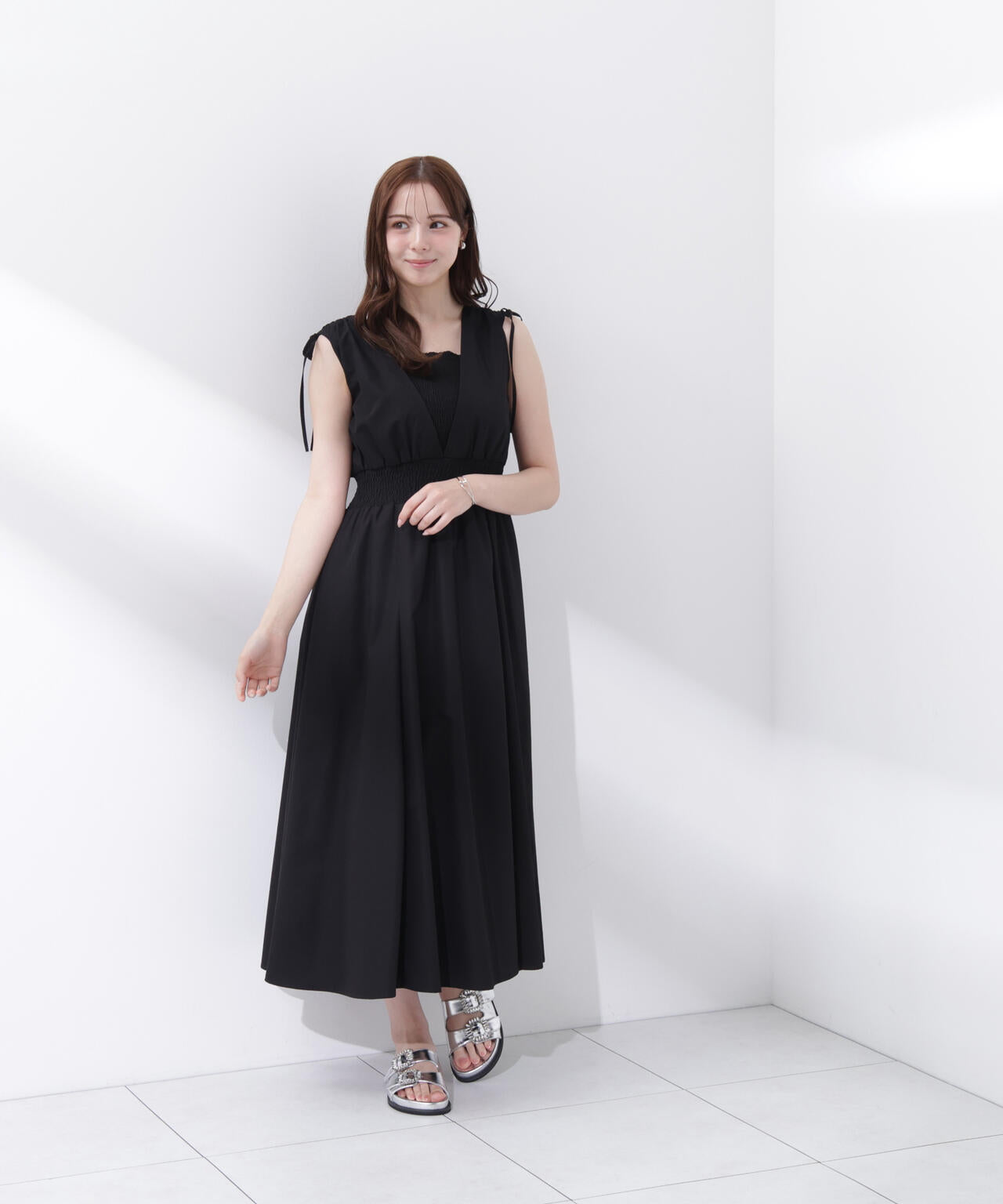 ショルダーリボンギャザーワンピース | PROPORTION BODY DRESSING