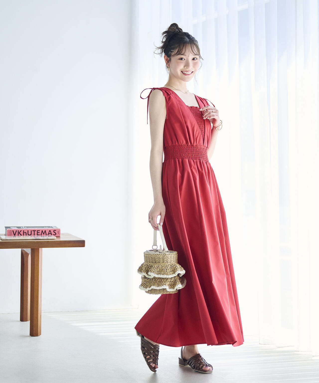 ショルダーリボンギャザーワンピース | PROPORTION BODY DRESSING