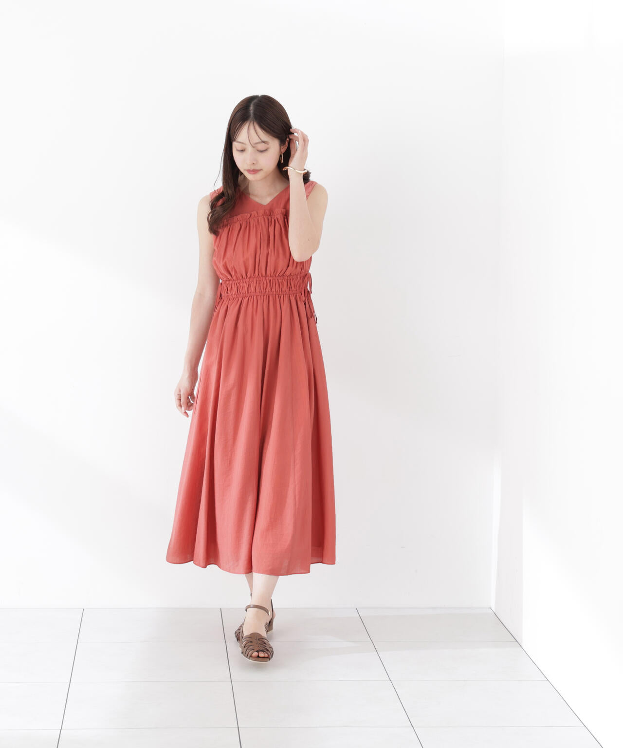 ウエストリボンギャザーワンピース | PROPORTION BODY DRESSING