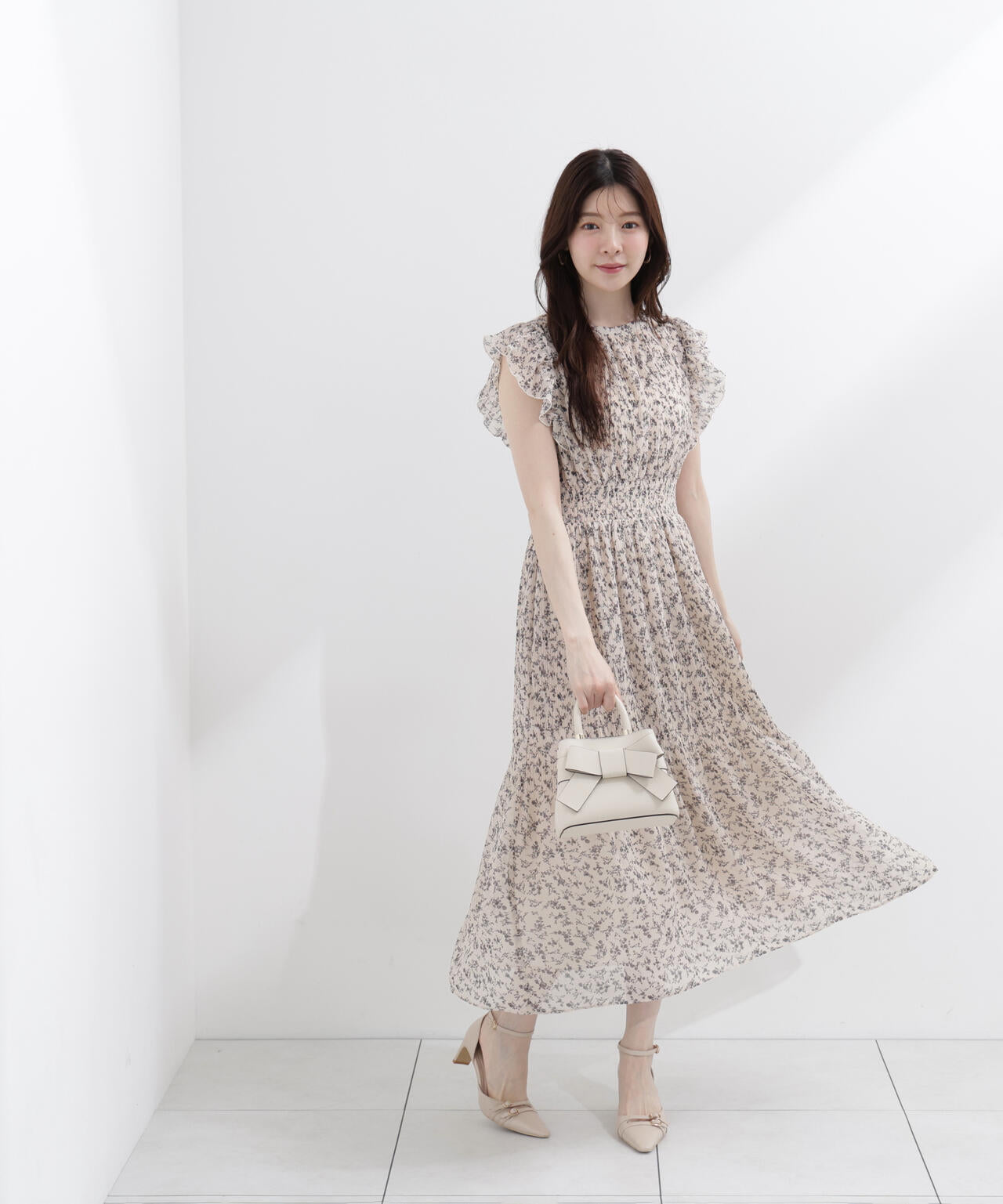 小花楊柳ロングワンピース | PROPORTION BODY DRESSING