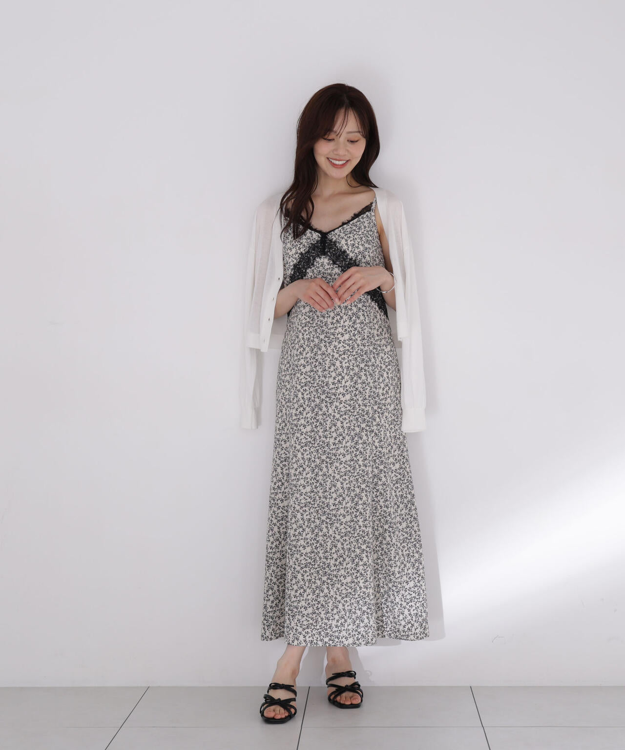 レーストリム小花キャミワンピース | PROPORTION BODY DRESSING