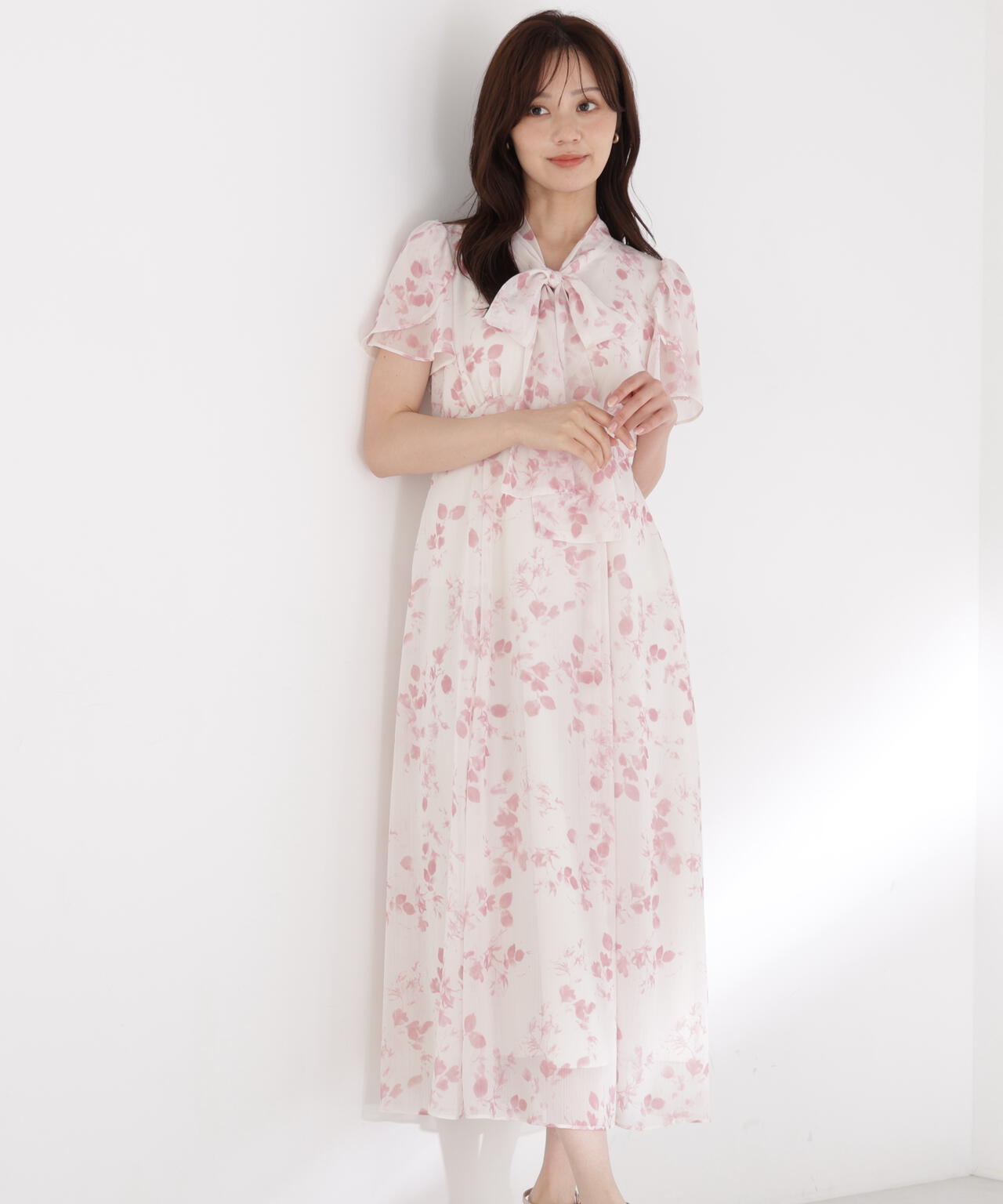 フラワープリントボウタイワンピース | PROPORTION BODY DRESSING