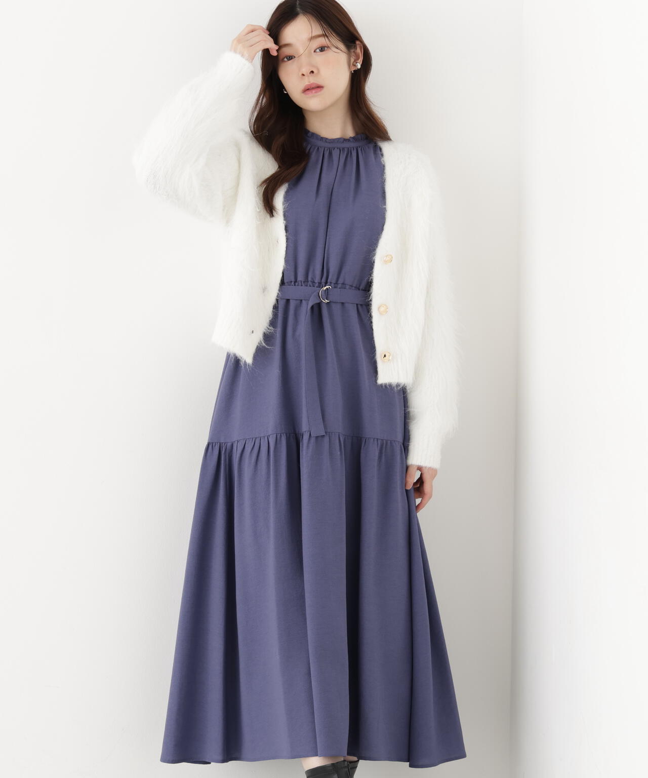 部分刺繍スリーブワンピース | PROPORTION BODY DRESSING