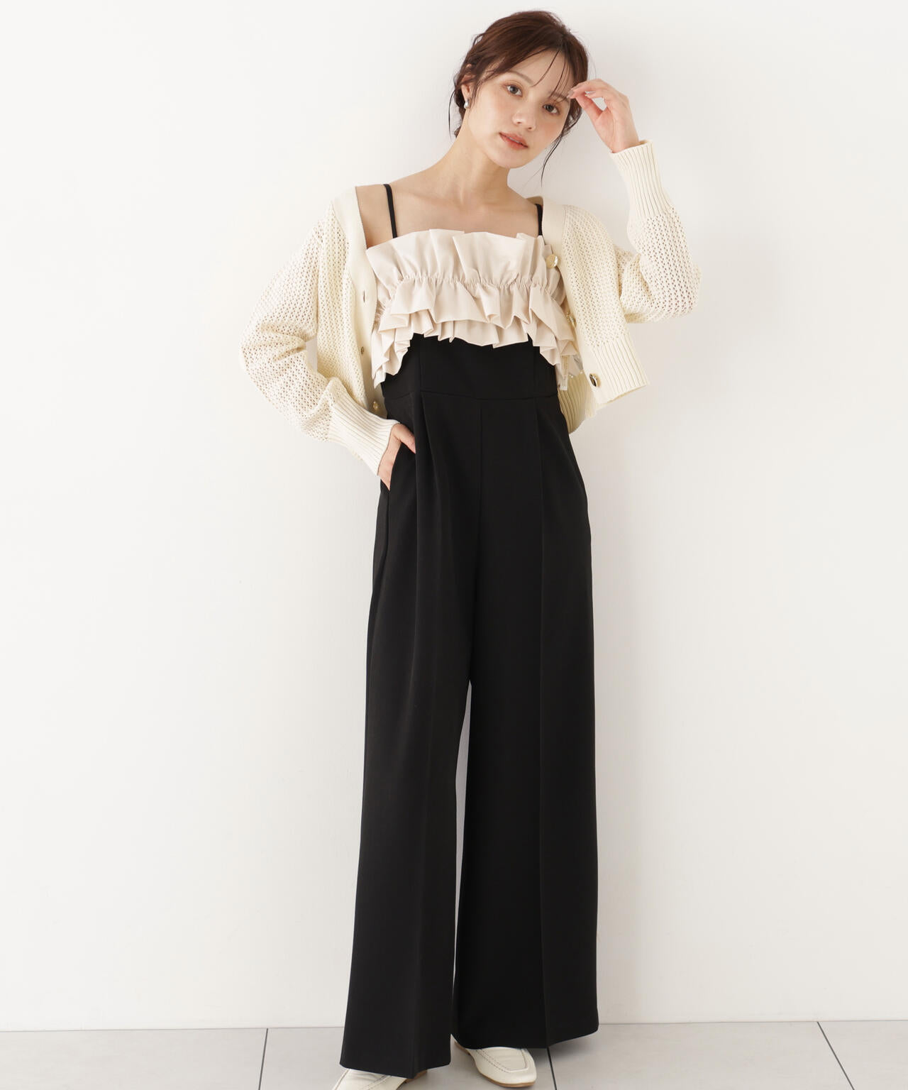 フリルカラーオールインワン | PROPORTION BODY DRESSING