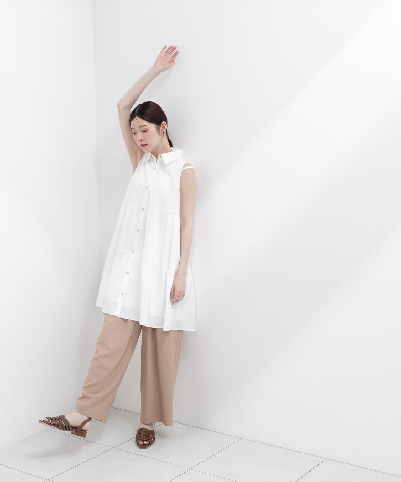 EDIT COLOGNE＞ノースリーブシャツミニワンピース | PROPORTION BODY