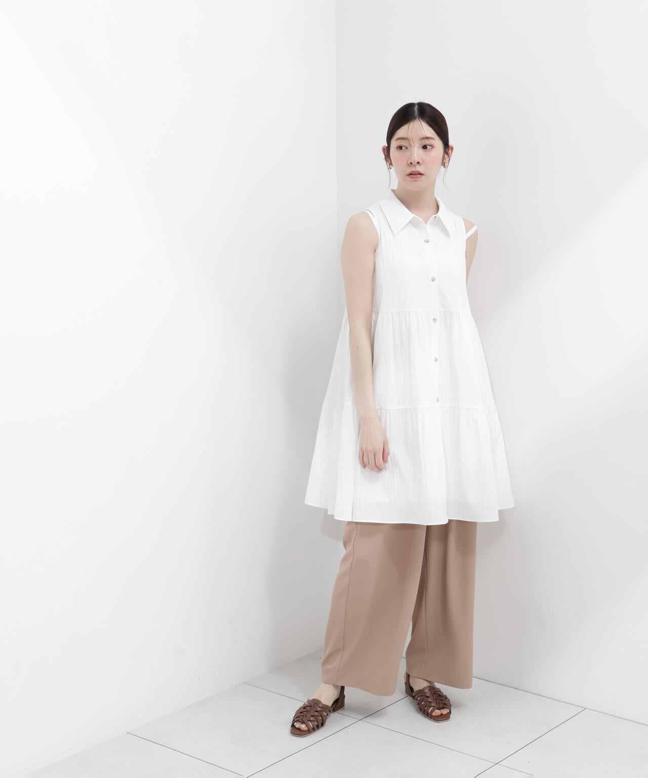 EDIT COLOGNE＞ノースリーブシャツミニワンピース | PROPORTION BODY