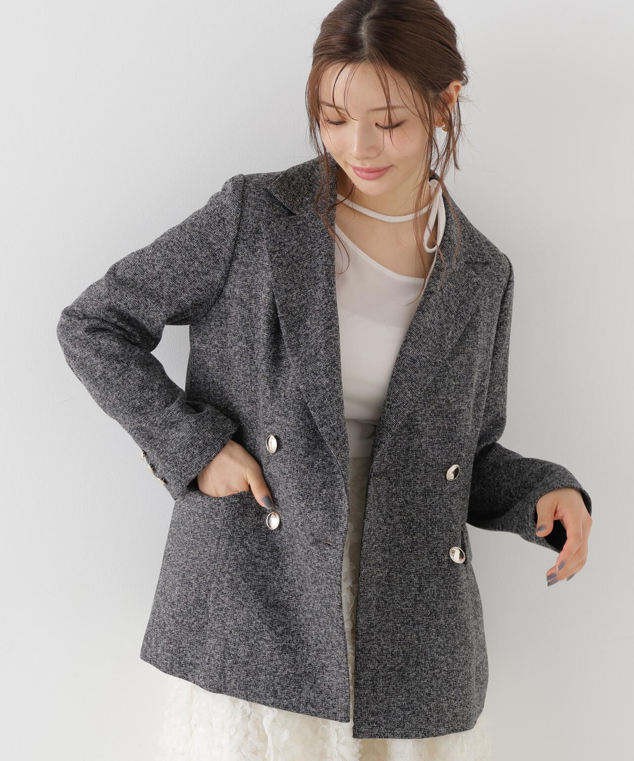 美品 KAPITAL キャピタル 刺し子 ウール ダブルブレストジャケット 1 ダブルブレストジャケット | PROPORTION BODY DRESSING