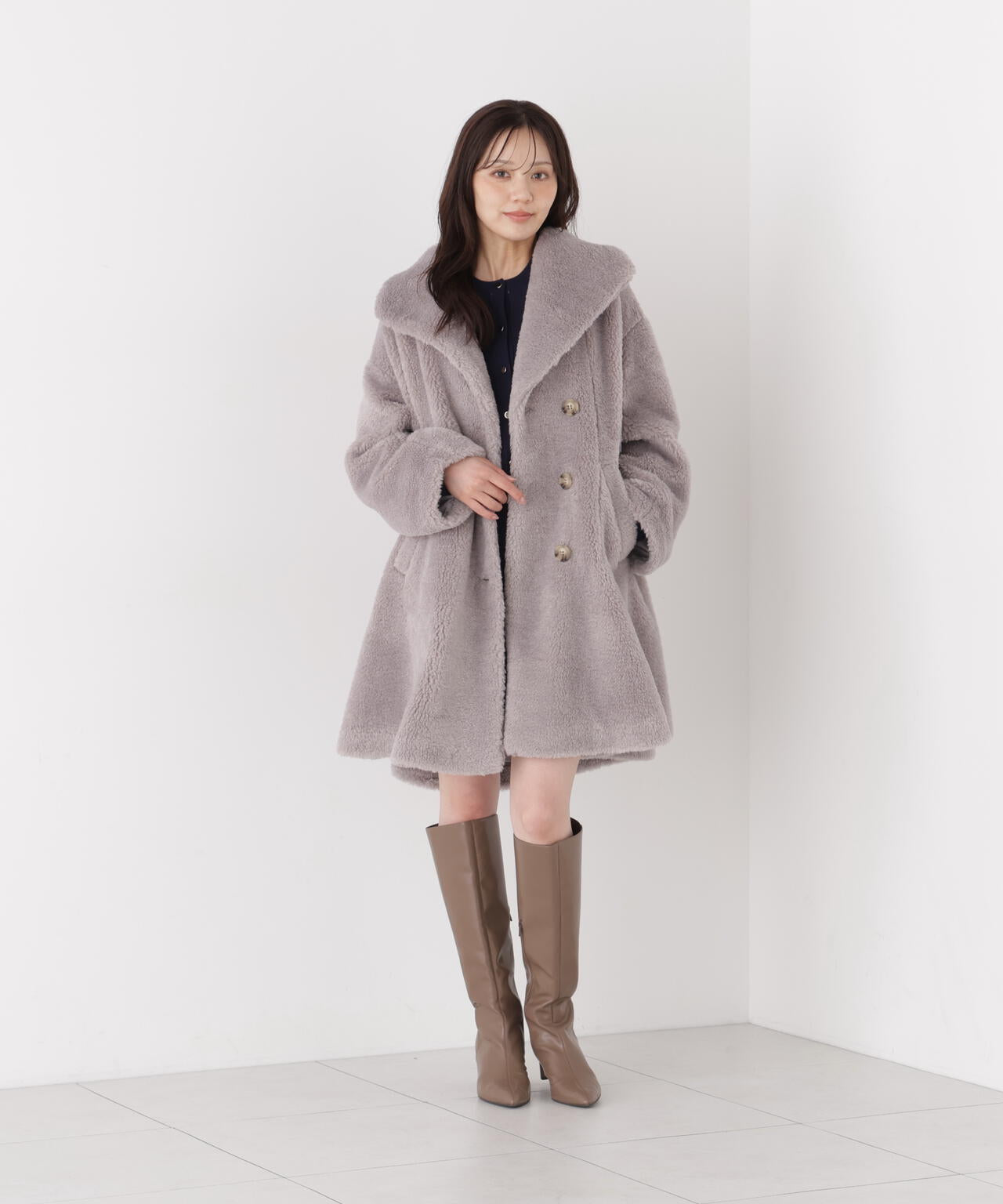 ⭐︎みゅ〜出品⭐︎PROPORTION BODY DRESSING コート ボアミドルコート | PROPORTION BODY DRESSING（プロポーションボディ