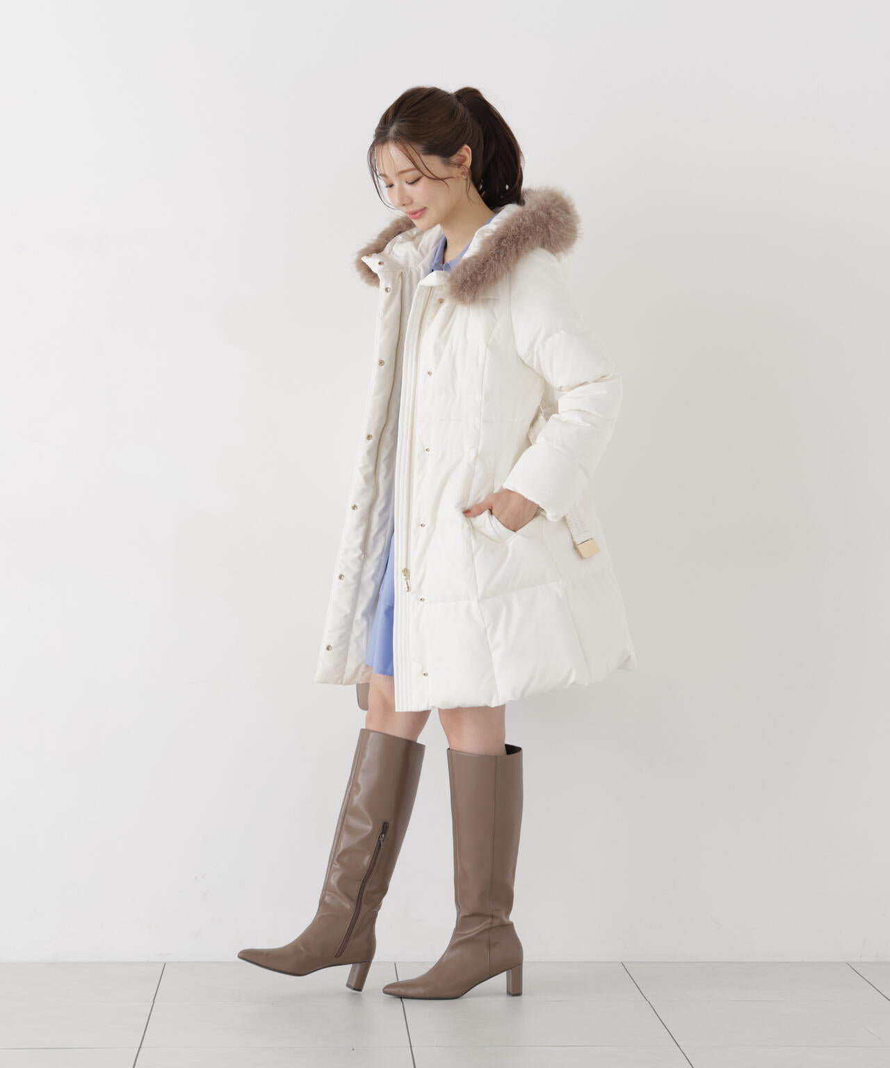 ベルト付ダウン | PROPORTION BODY DRESSING（プロポーションボディ