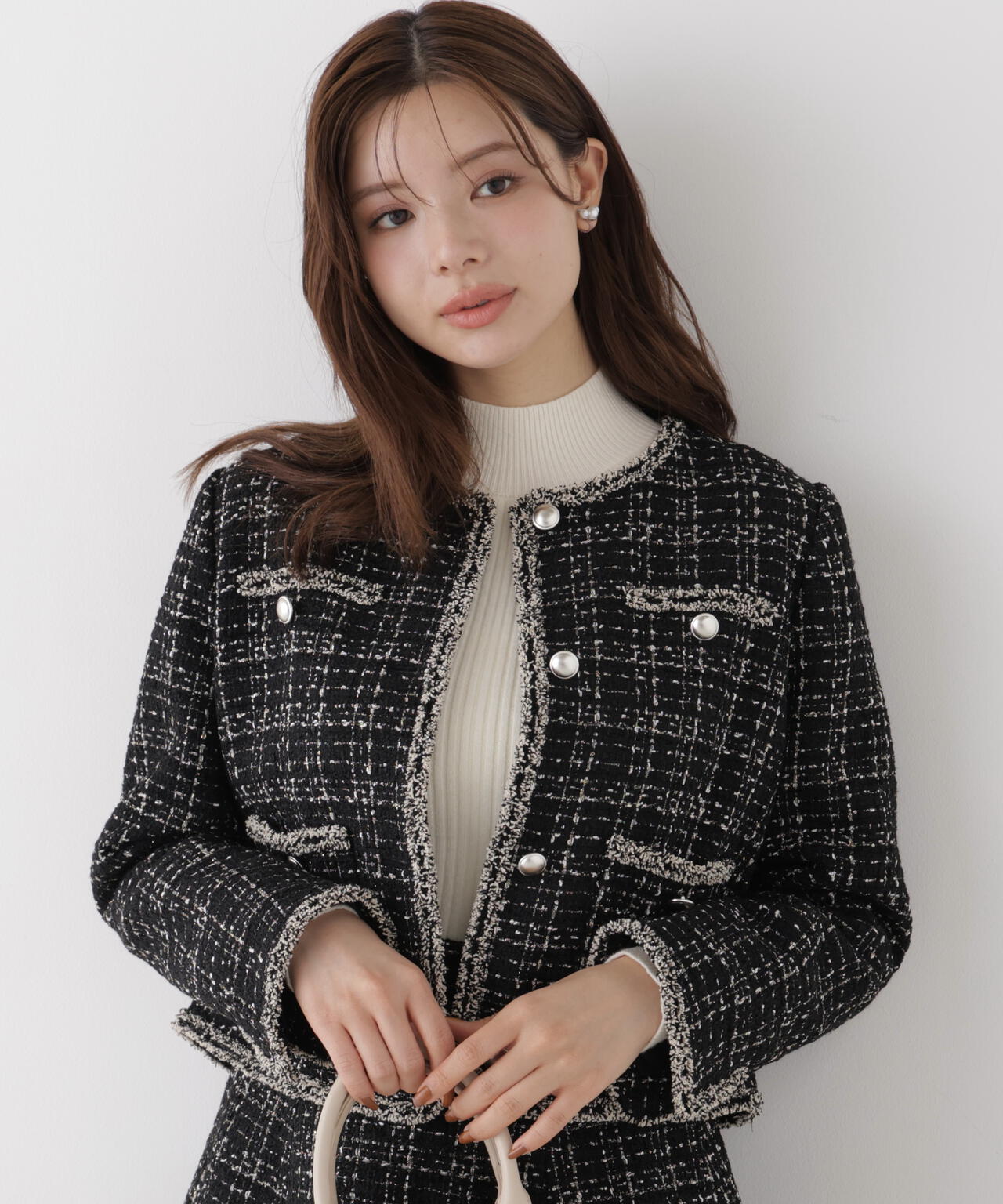 ノーカラーツイードジャケット | PROPORTION BODY DRESSING