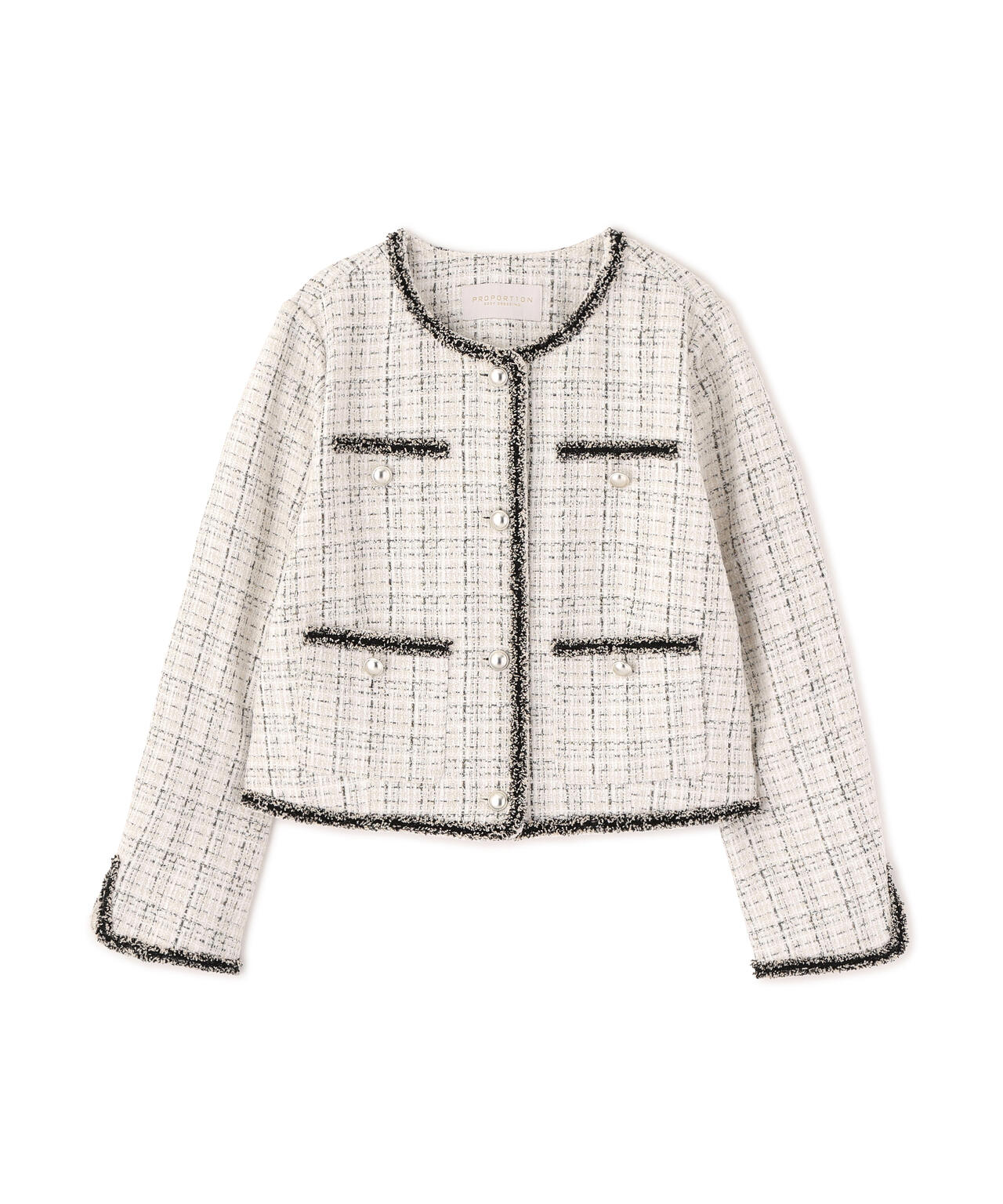 ノーカラーツイードジャケット | PROPORTION BODY DRESSING