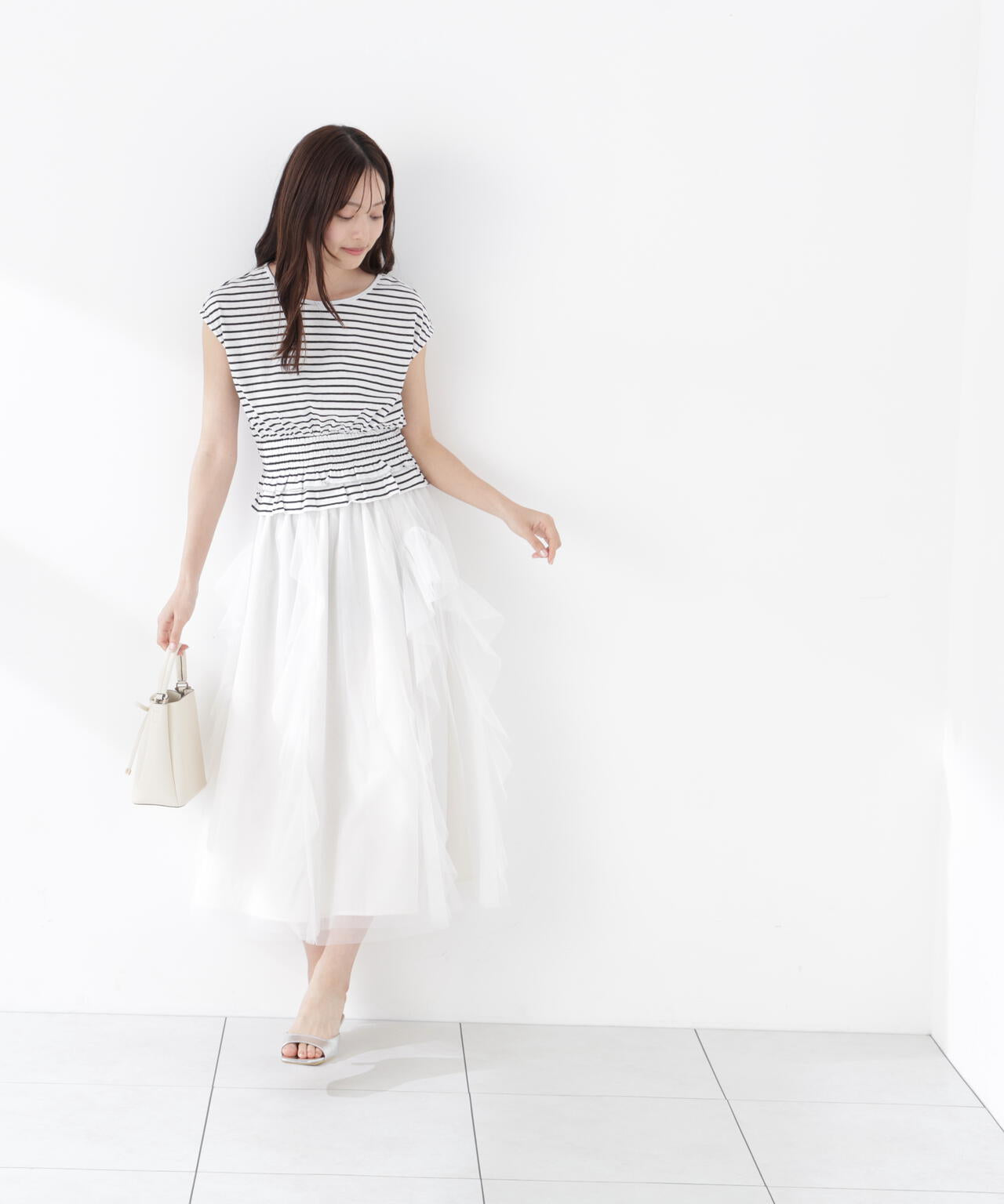 t*y様 PROPORTION BODY DRESSING ウエストマークショー ウエストギャザーカットトップス | PROPORTION BODY DRESSING