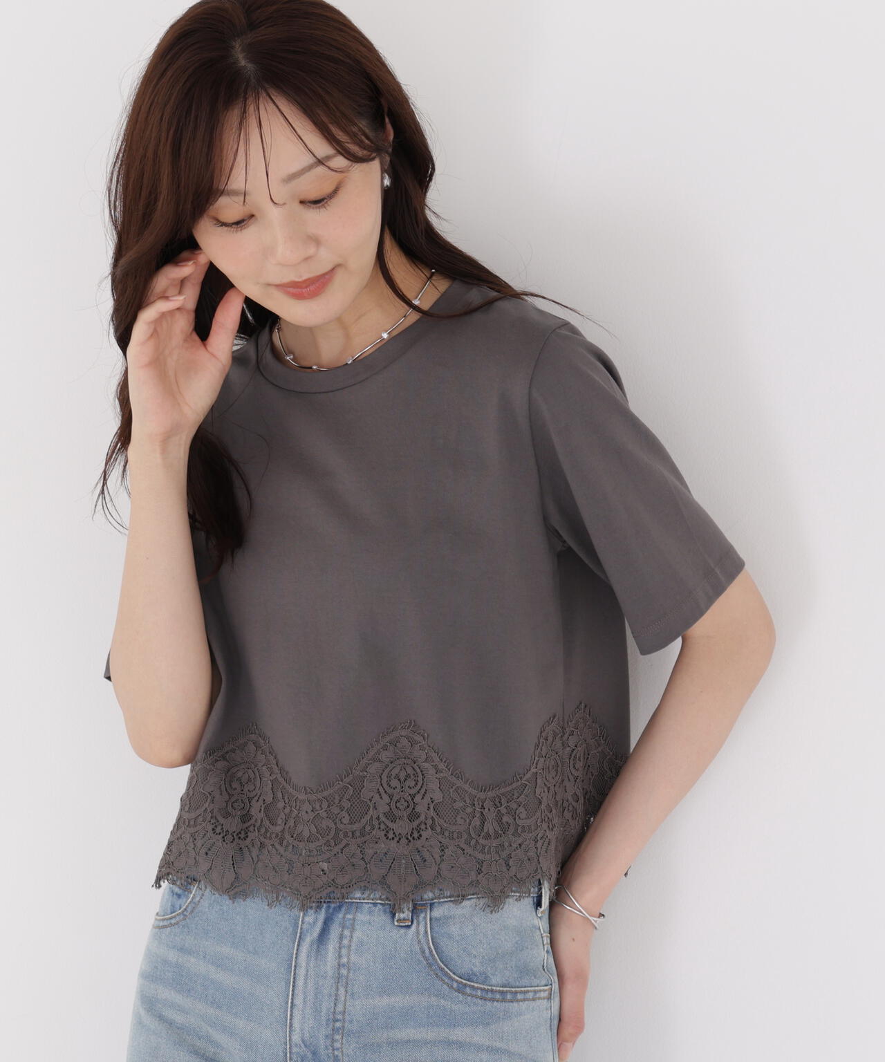 レーストリムカットソー | PROPORTION BODY DRESSING（プロポーション
