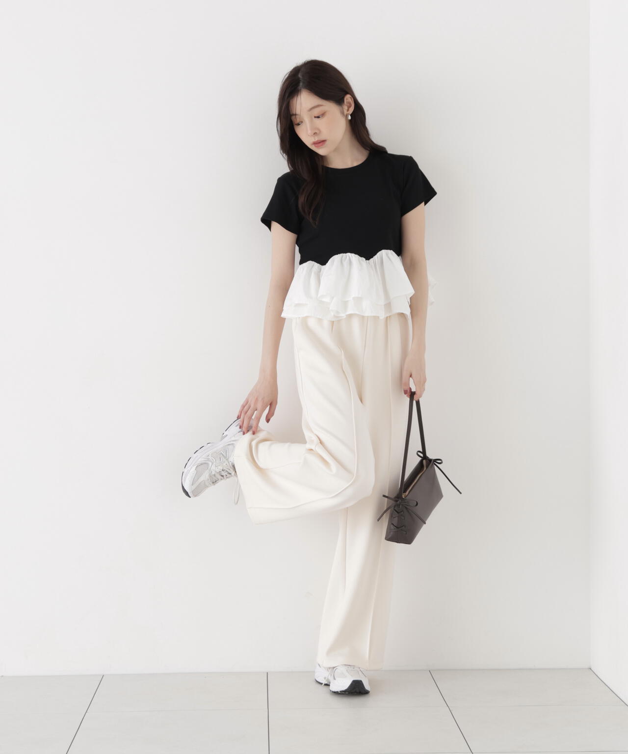 a/mie〉ホイップフリルTシャツ | PROPORTION BODY DRESSING