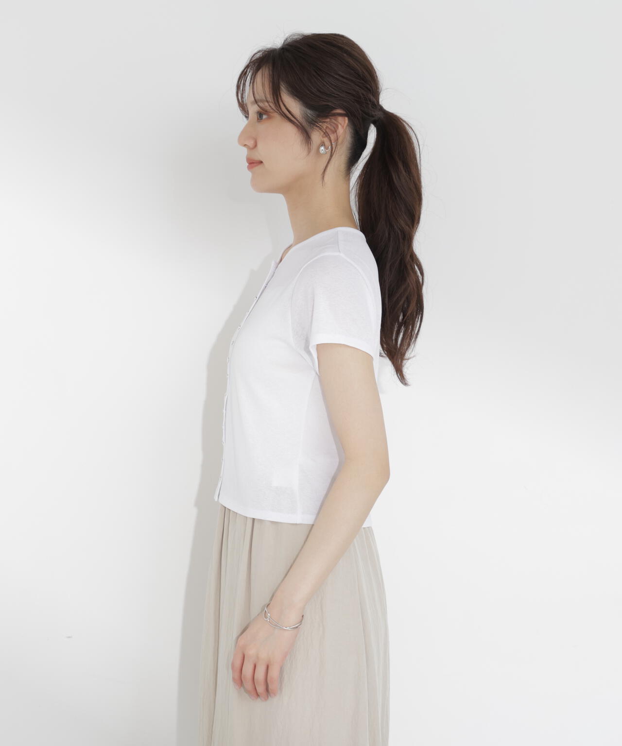 a/mie＞テクスチャーカーディガン | PROPORTION BODY DRESSING