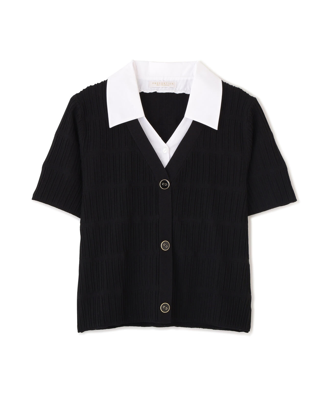 変わり編み襟付きニットトップス | PROPORTION BODY DRESSING