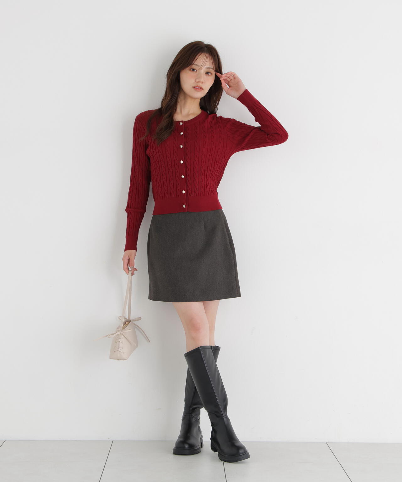a/mie＞ケーブルニットカーディガン | PROPORTION BODY DRESSING