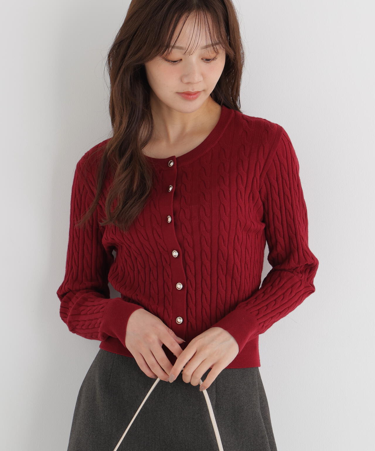 a/mie＞ケーブルニットカーディガン | PROPORTION BODY DRESSING