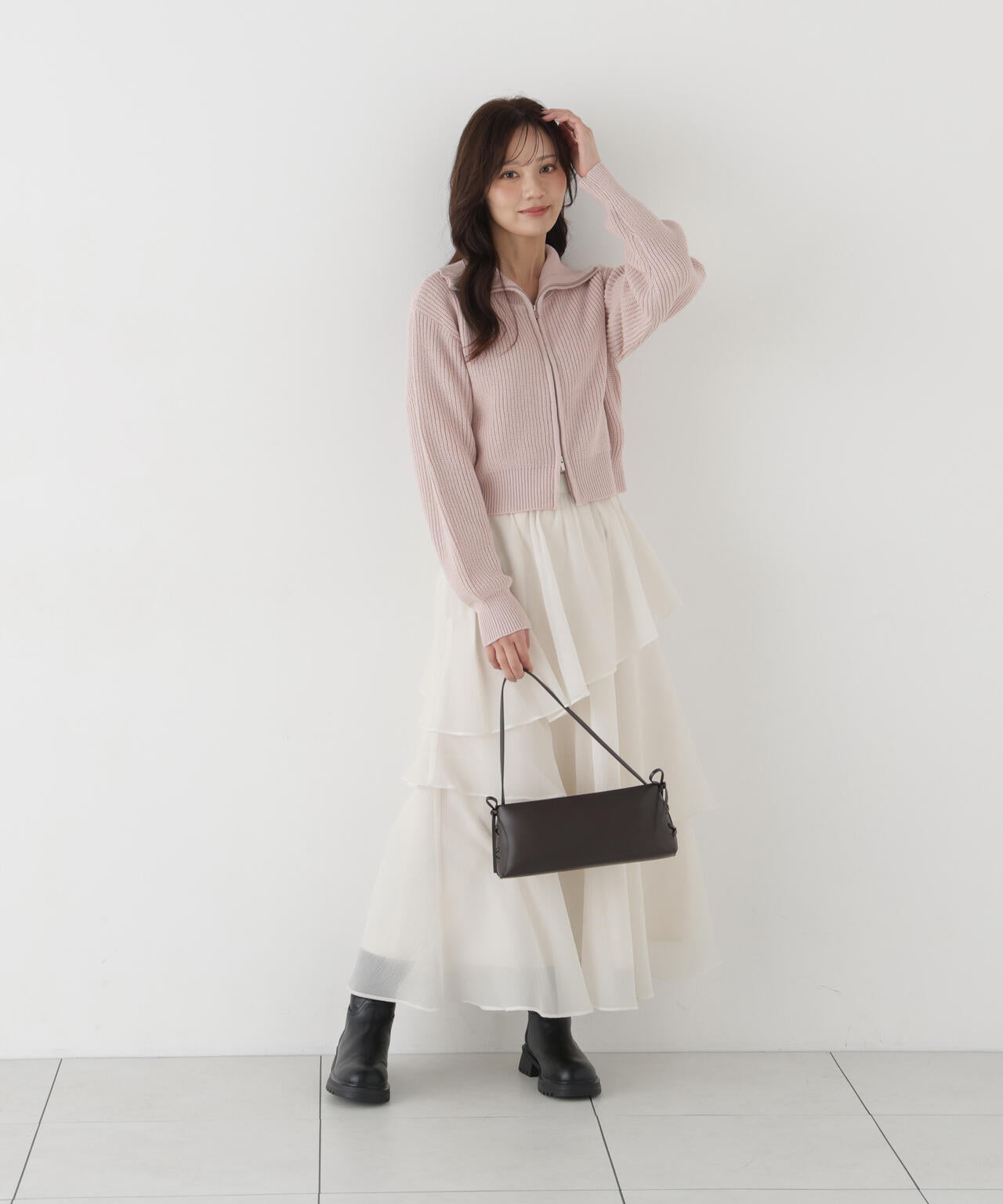 a/mie＞フロントジップニット | PROPORTION BODY DRESSING