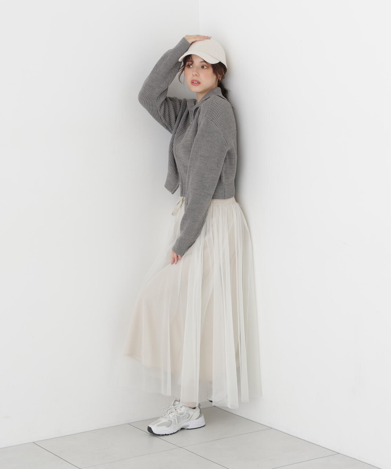 a/mie＞フロントジップニット | PROPORTION BODY DRESSING