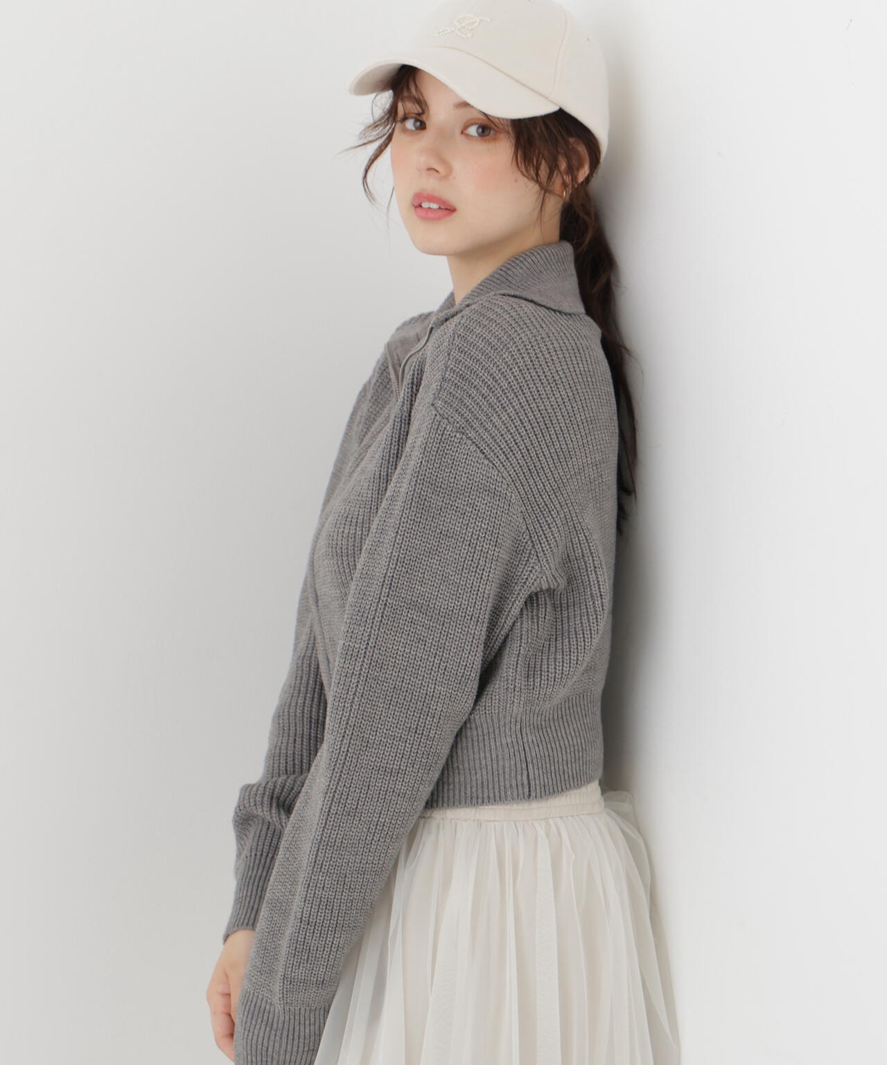 a/mie＞フロントジップニット | PROPORTION BODY DRESSING