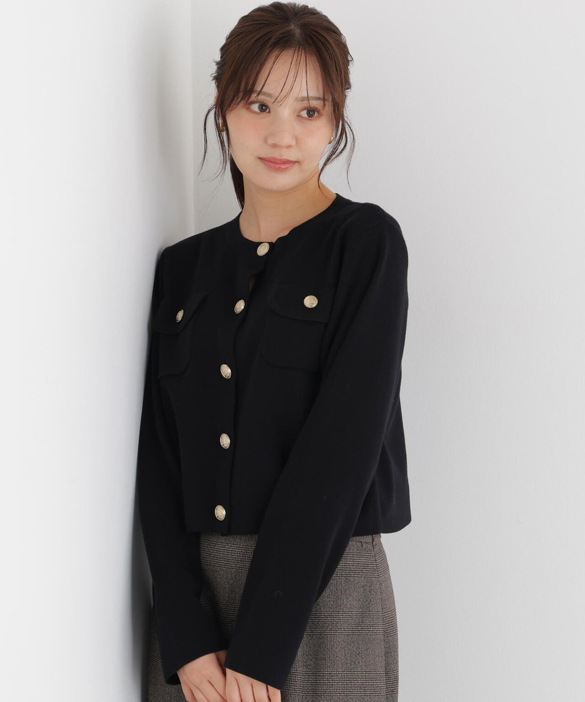 【加藤栞さん着用】シルク混カーディガン