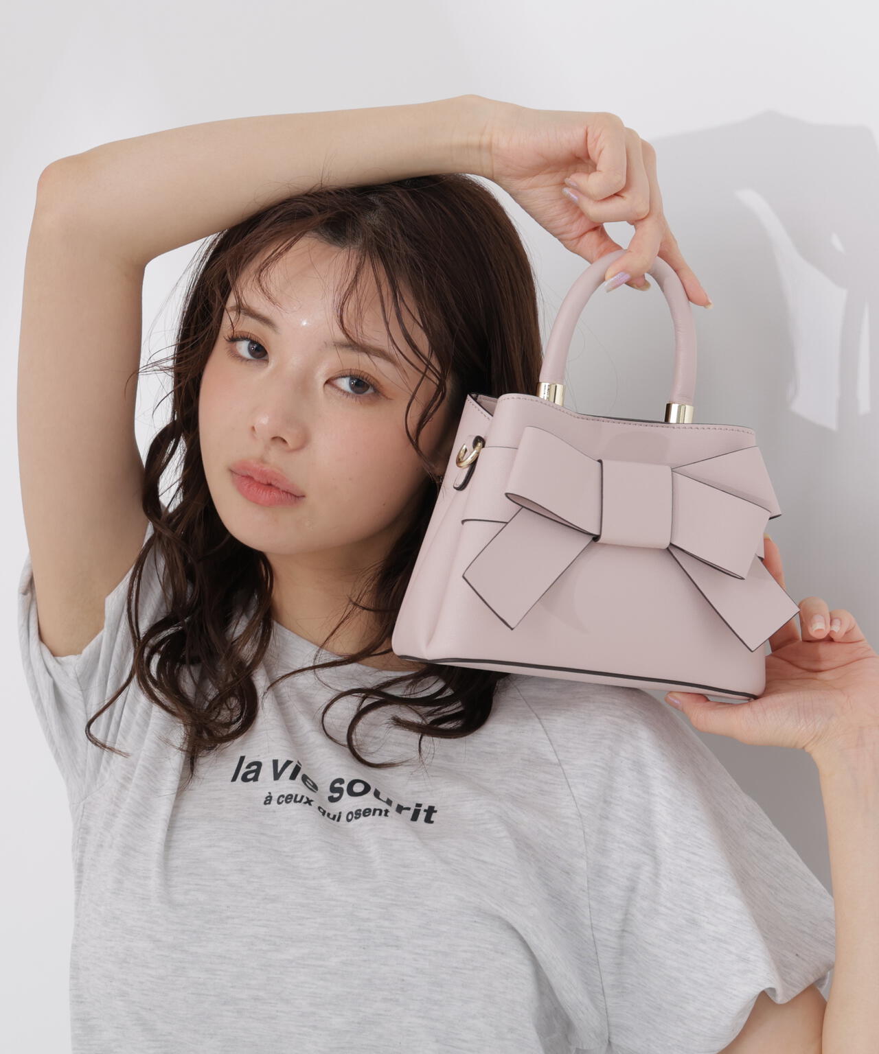 【美品】キャンディブッピー リボンシャワーバッグミニ フロントリボンバックミニ | PROPORTION BODY DRESSING