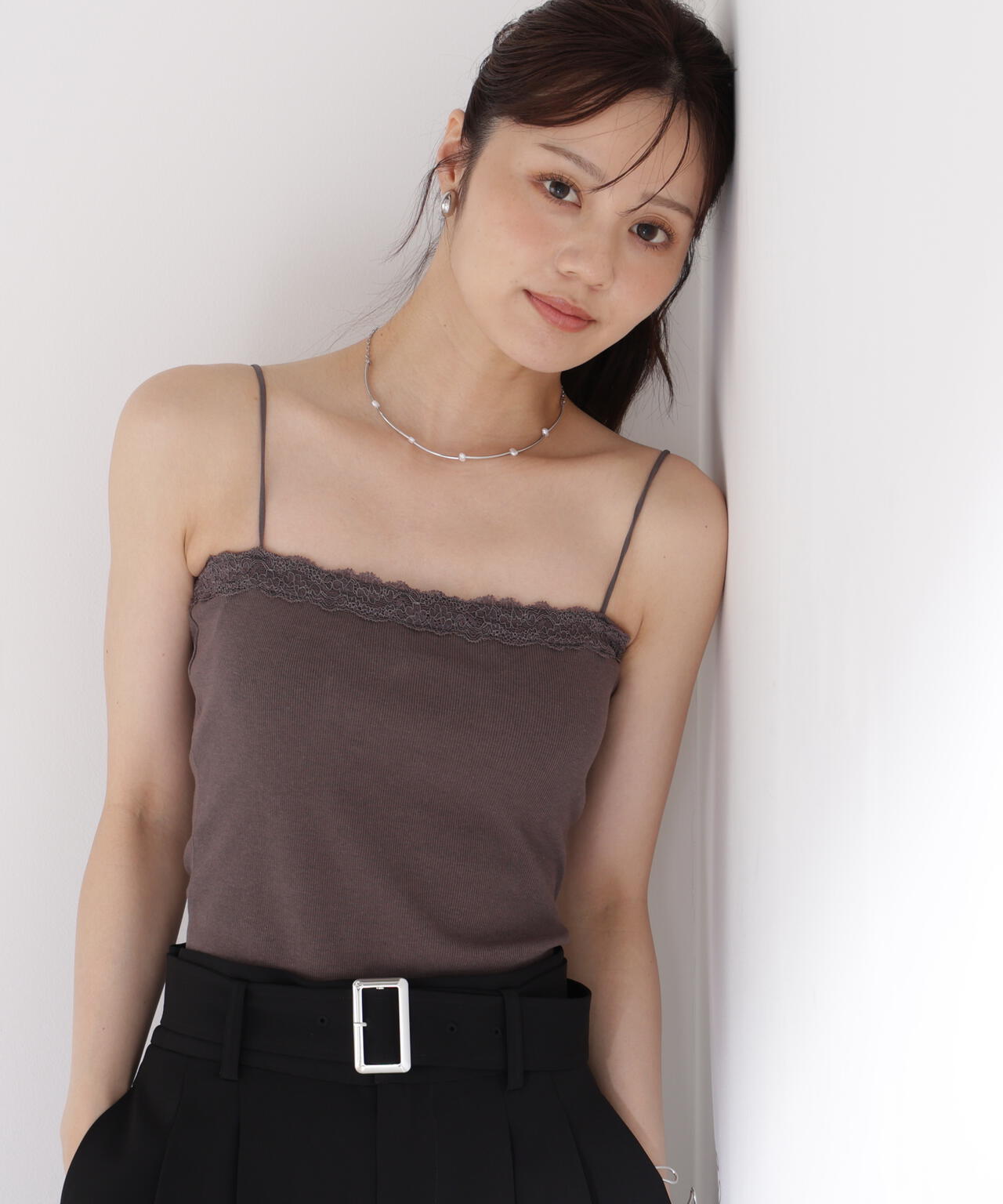加藤栞さん着用】レースカップ付きキャミソール | PROPORTION BODY