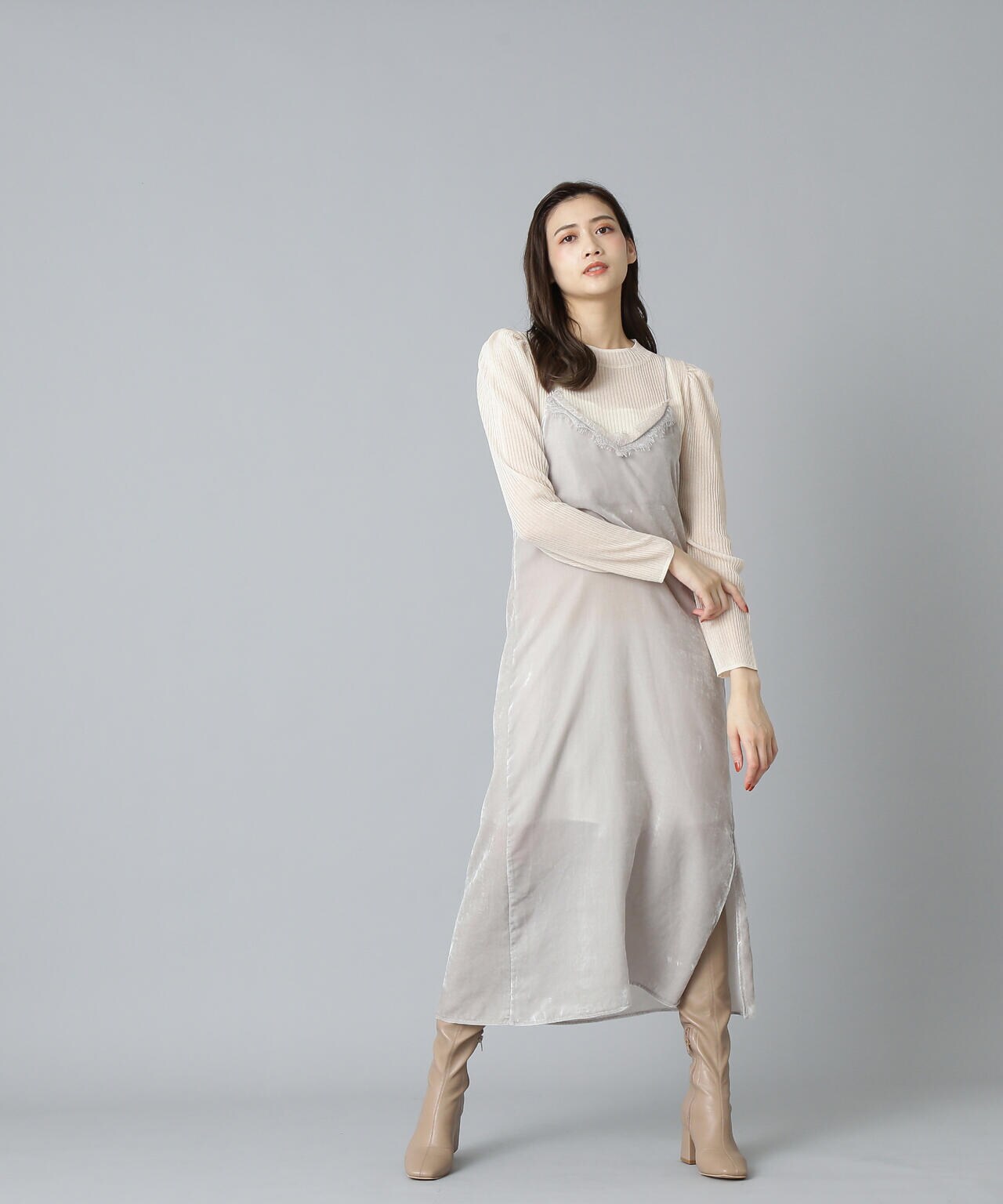 シアートップスキャミワンピースセット
