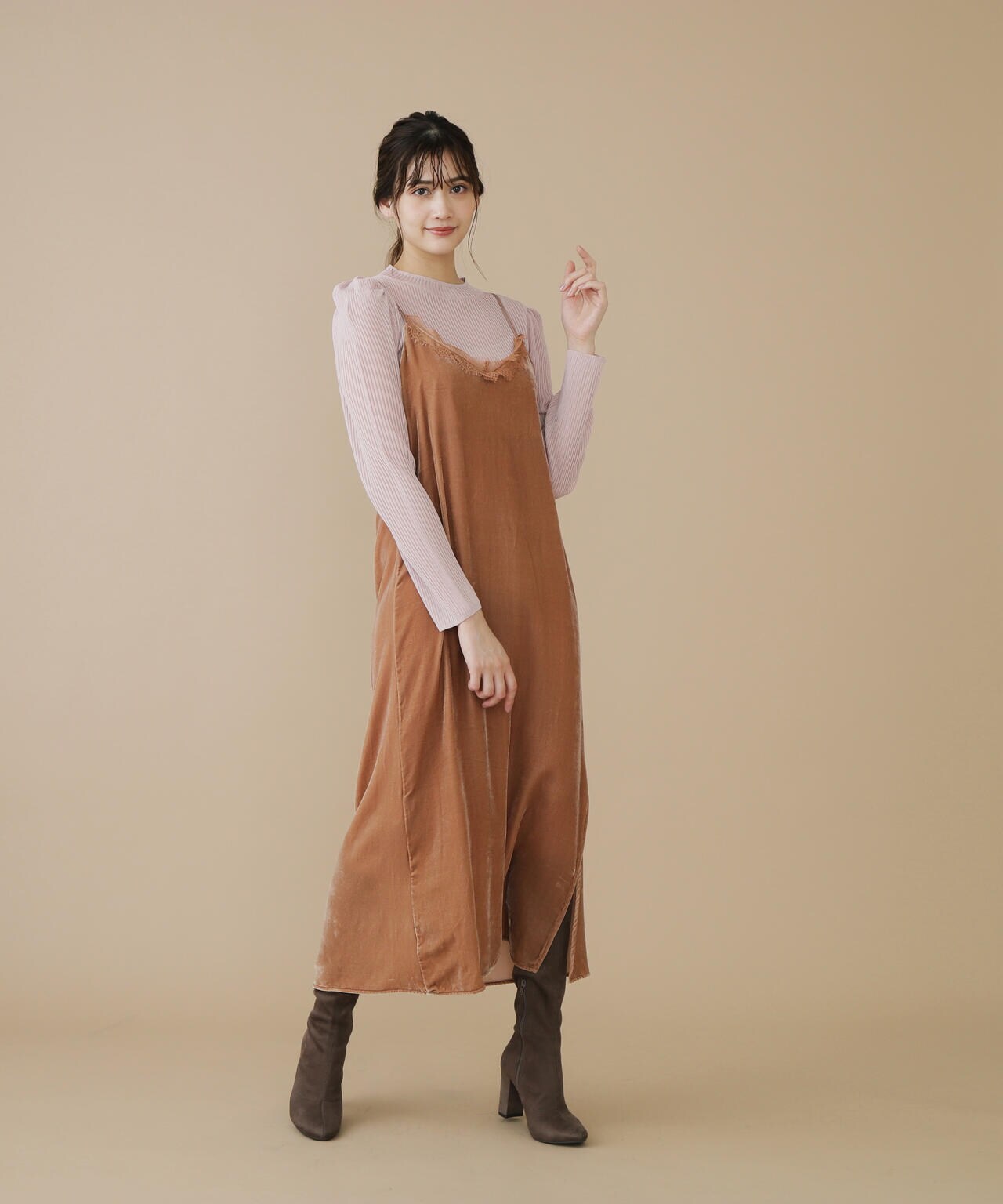 シアートップスキャミワンピースセット