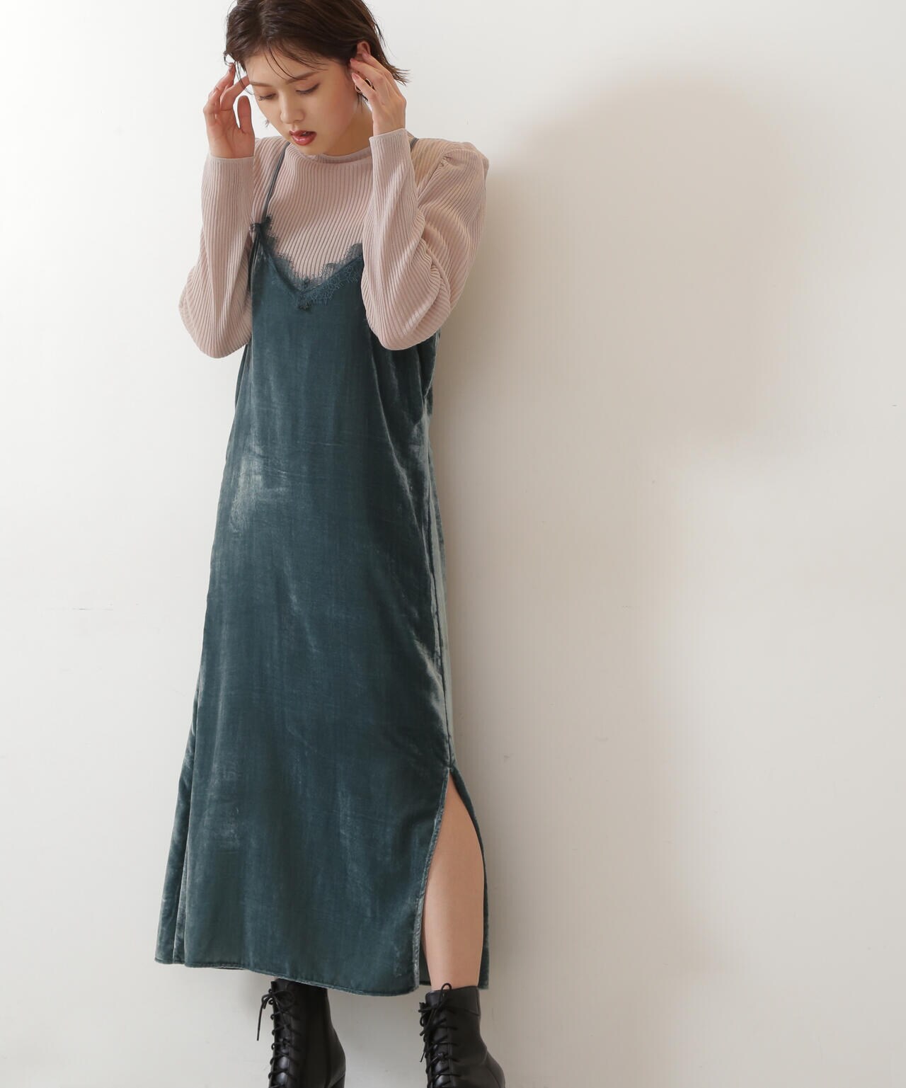 シアートップスキャミワンピースセット