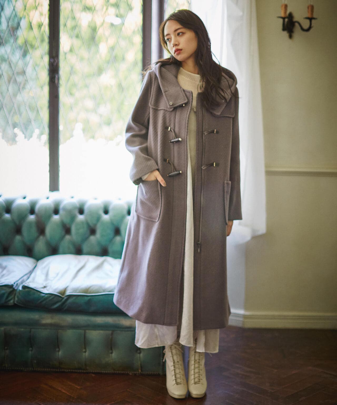 【美人百花11月号 宮田聡子さん着用商品】レースアップブーティ