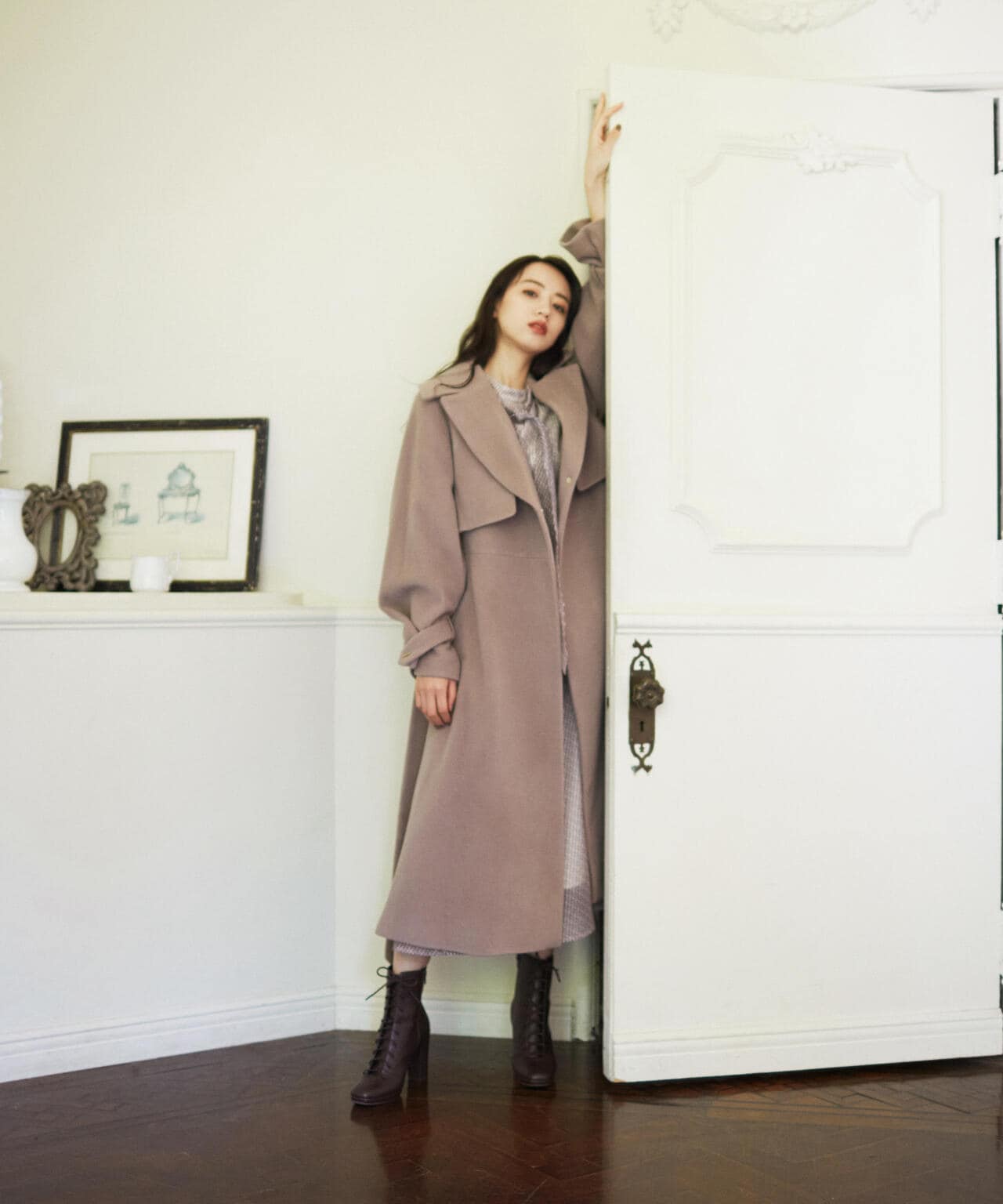 【美人百花11月号 宮田聡子さん着用商品】レースアップブーティ