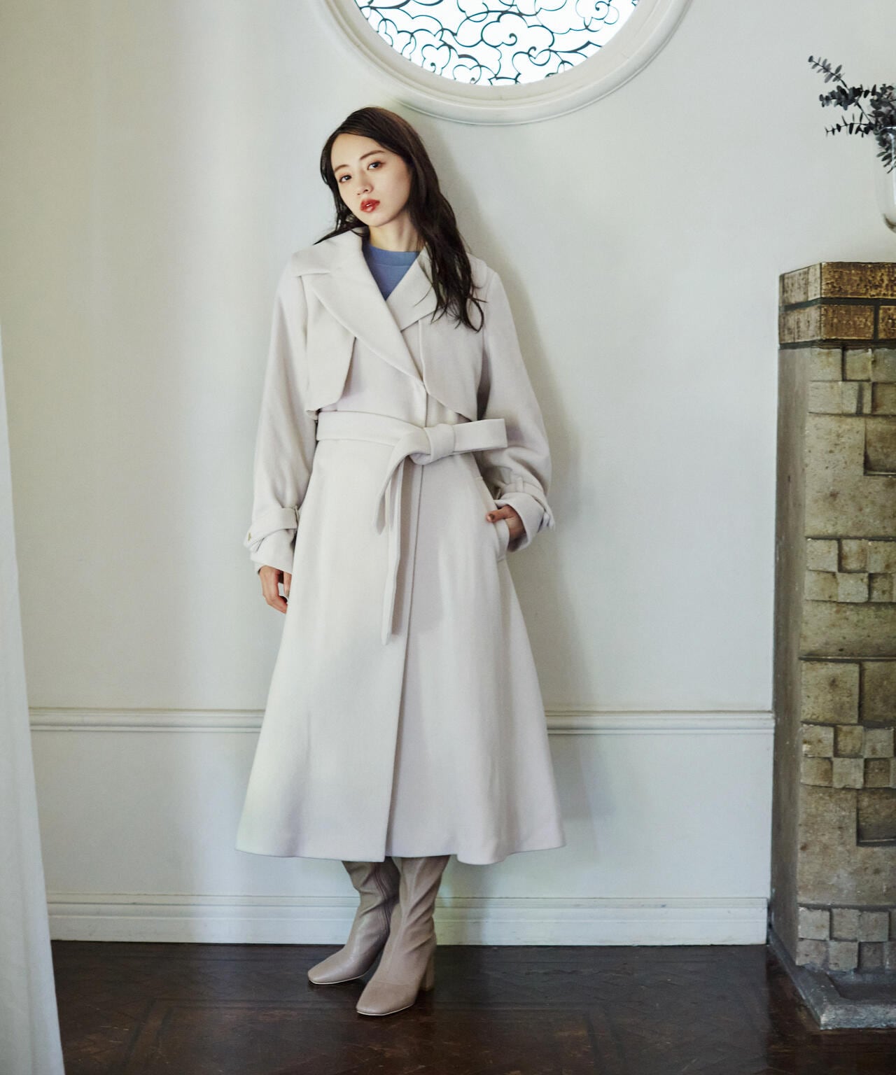 【美人百花11月号 宮田聡子さん着用商品】スクエアストレッチブーツ