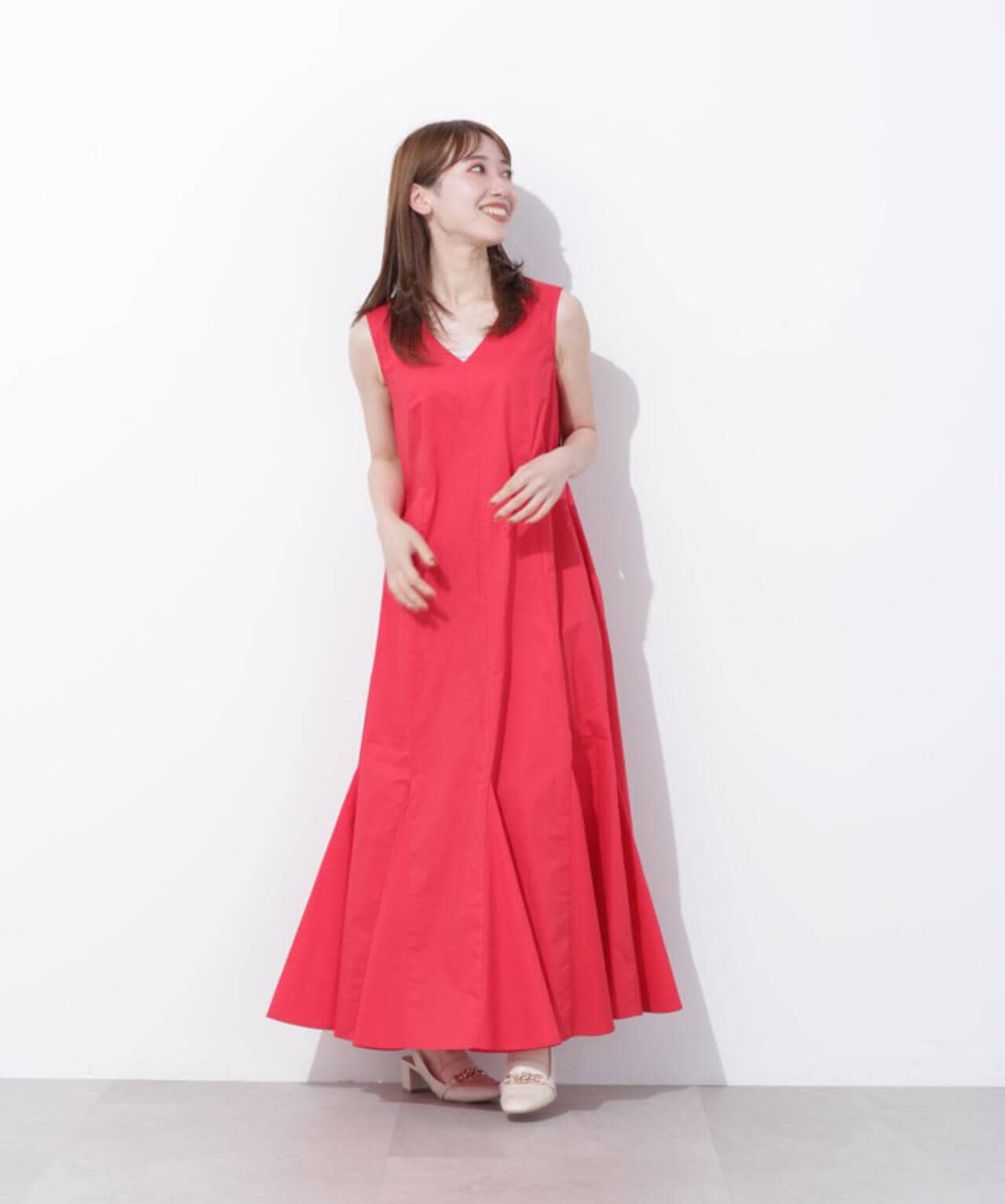 eSシリーズカラーマキシワンピース　WEB限定カラー：ブラック