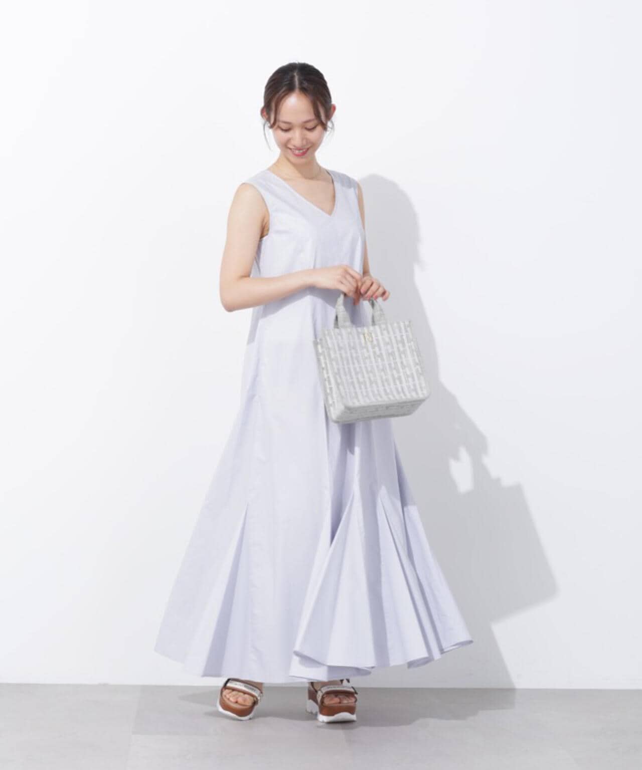 eSシリーズカラーマキシワンピース　WEB限定カラー：ブラック