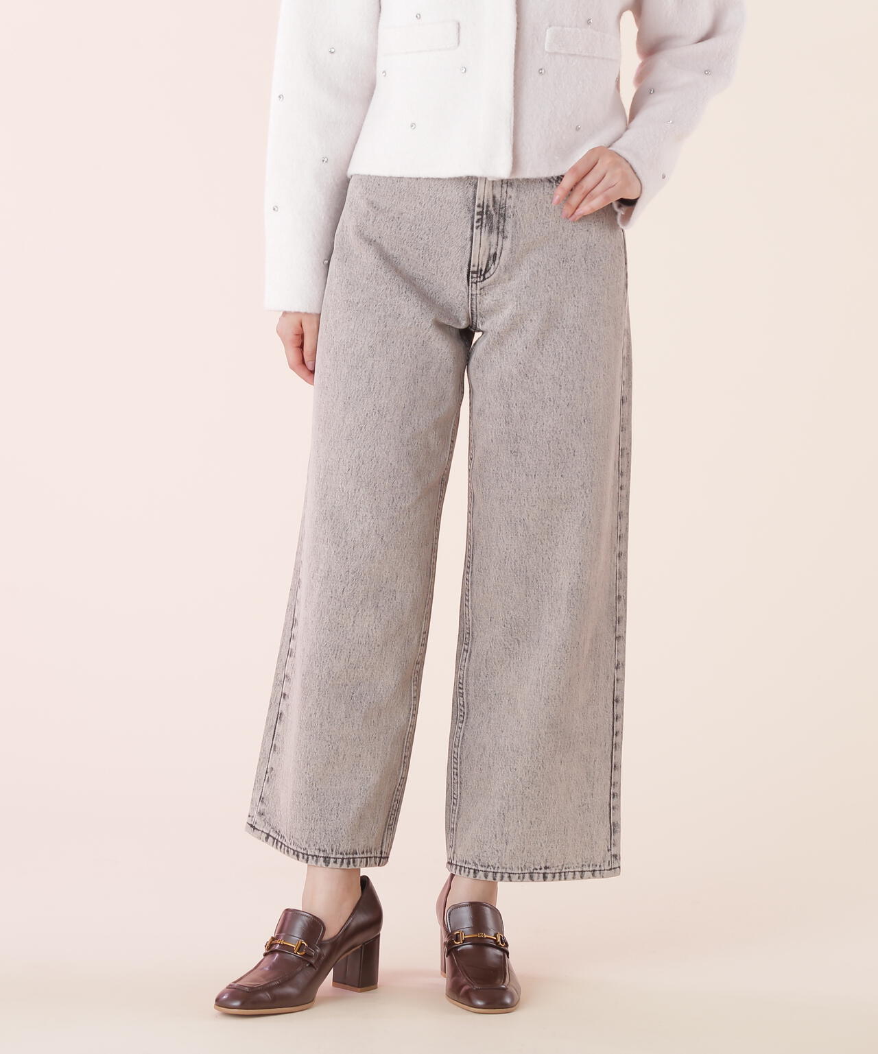 eS】＜ジルバイベーシック＞ストレートワイドデニムパンツ | JILL by